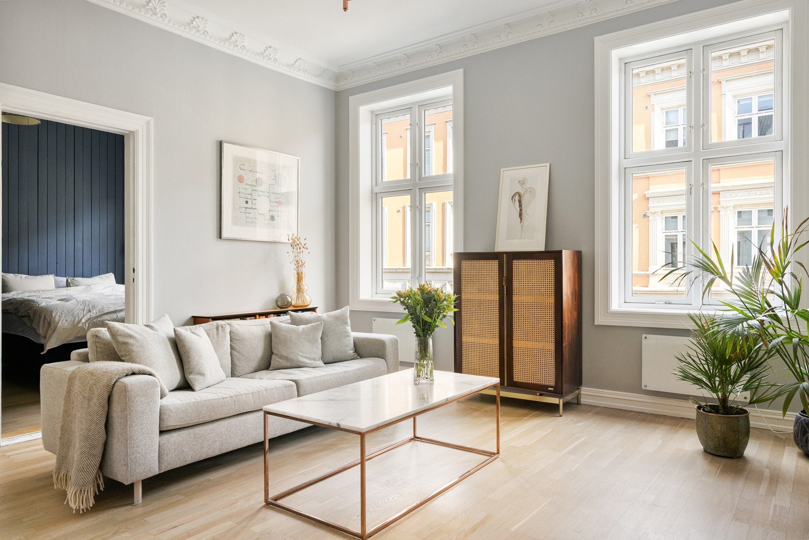 Leiligheten ligger fint til i byggets 2. etasje. Galleribilde