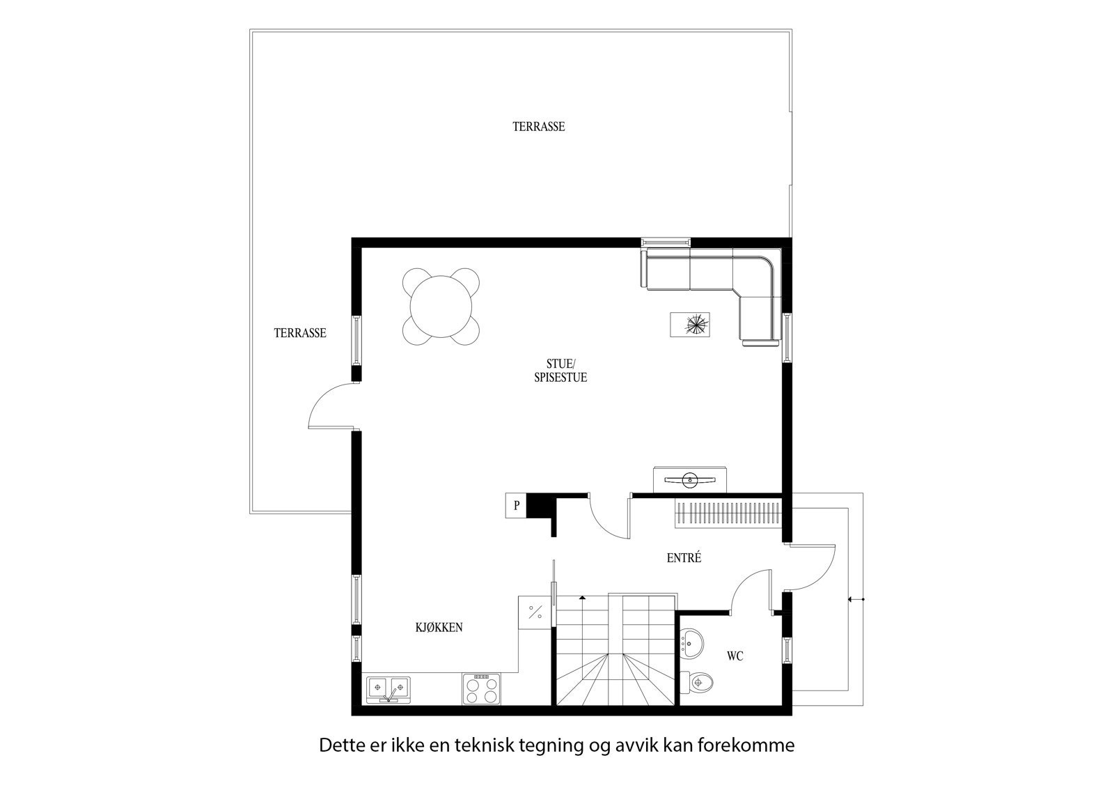 Planløsning for hovedetasjen Galleribilde