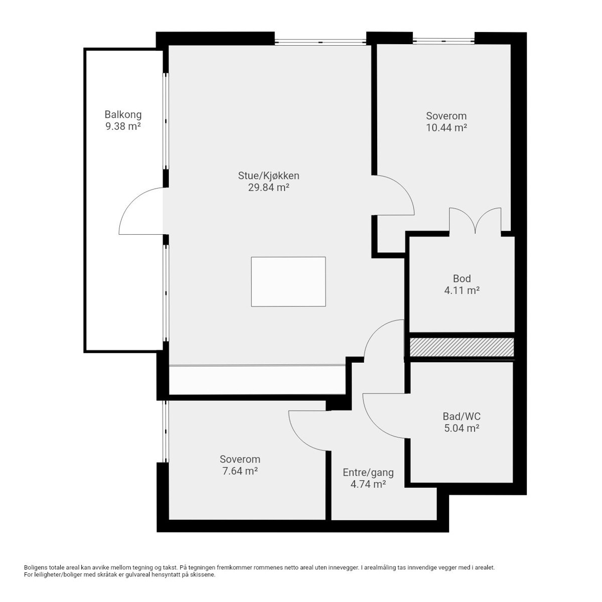 Leiligheten ble oppført i 2014, ligger i byggets 6. etasje (nest øverste plan), og har ettertraktet planløsning. Galleribilde
