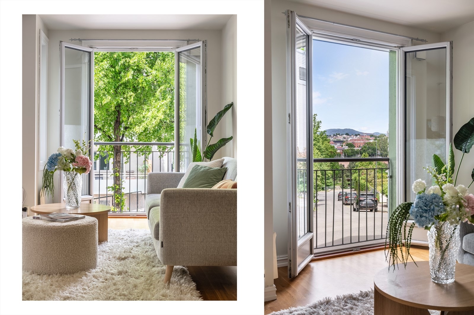 Fransk balkong med glassdører som slipper inn mye lys, og herlig utsyn! Galleribilde