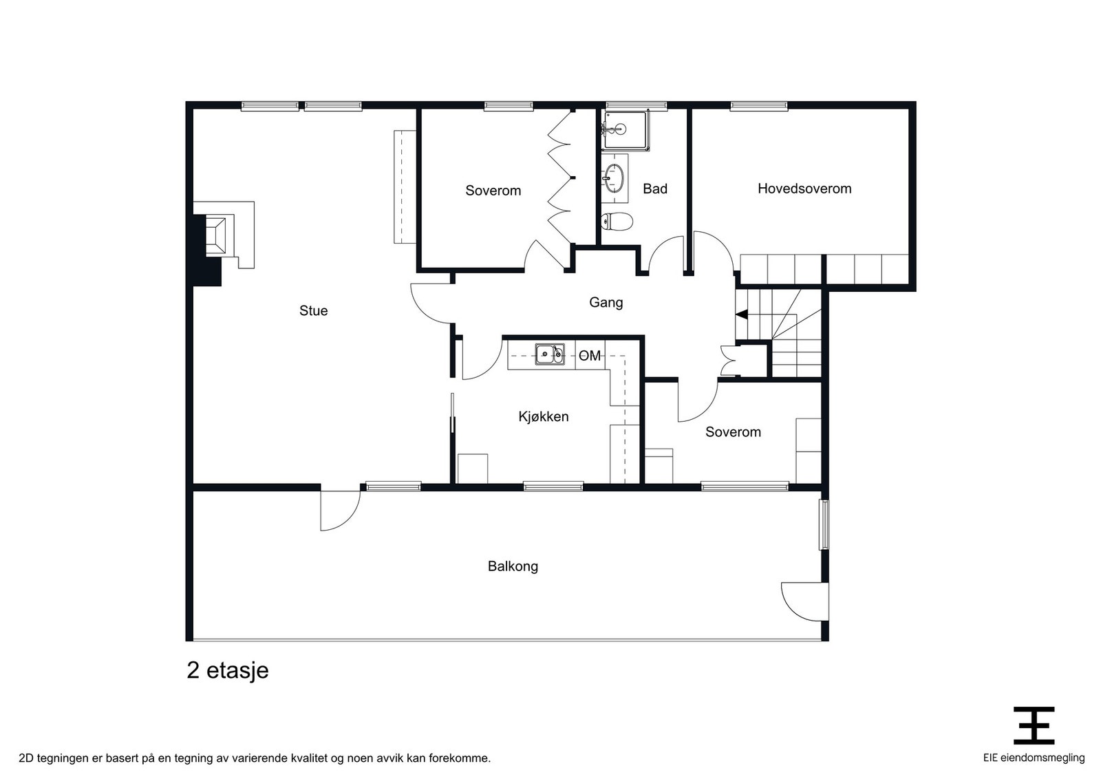 Planskisse hovedetasje Galleribilde