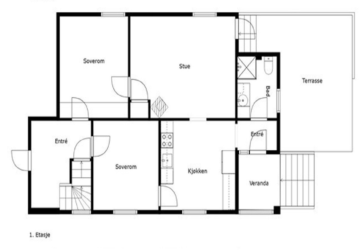 Plantegning - 1. etg. Galleribilde