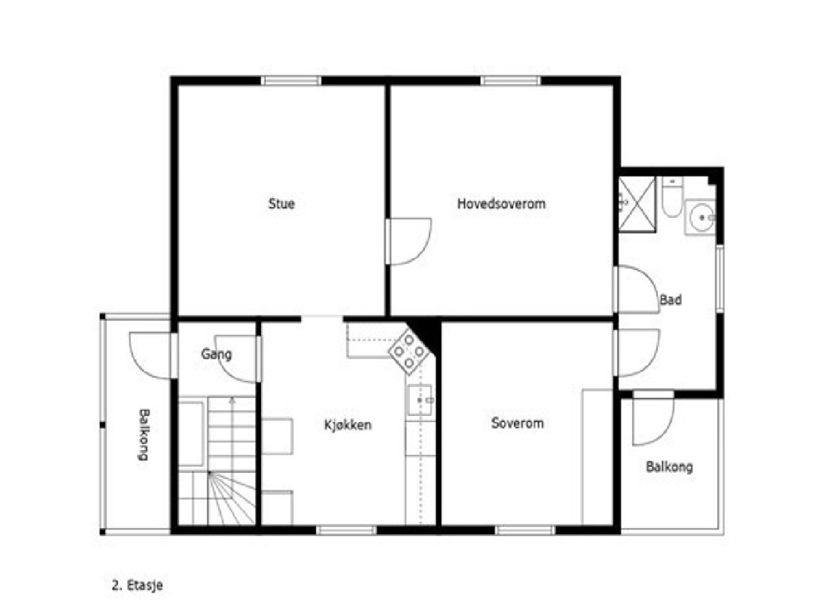 Plantegning - 2. etg. Galleribilde