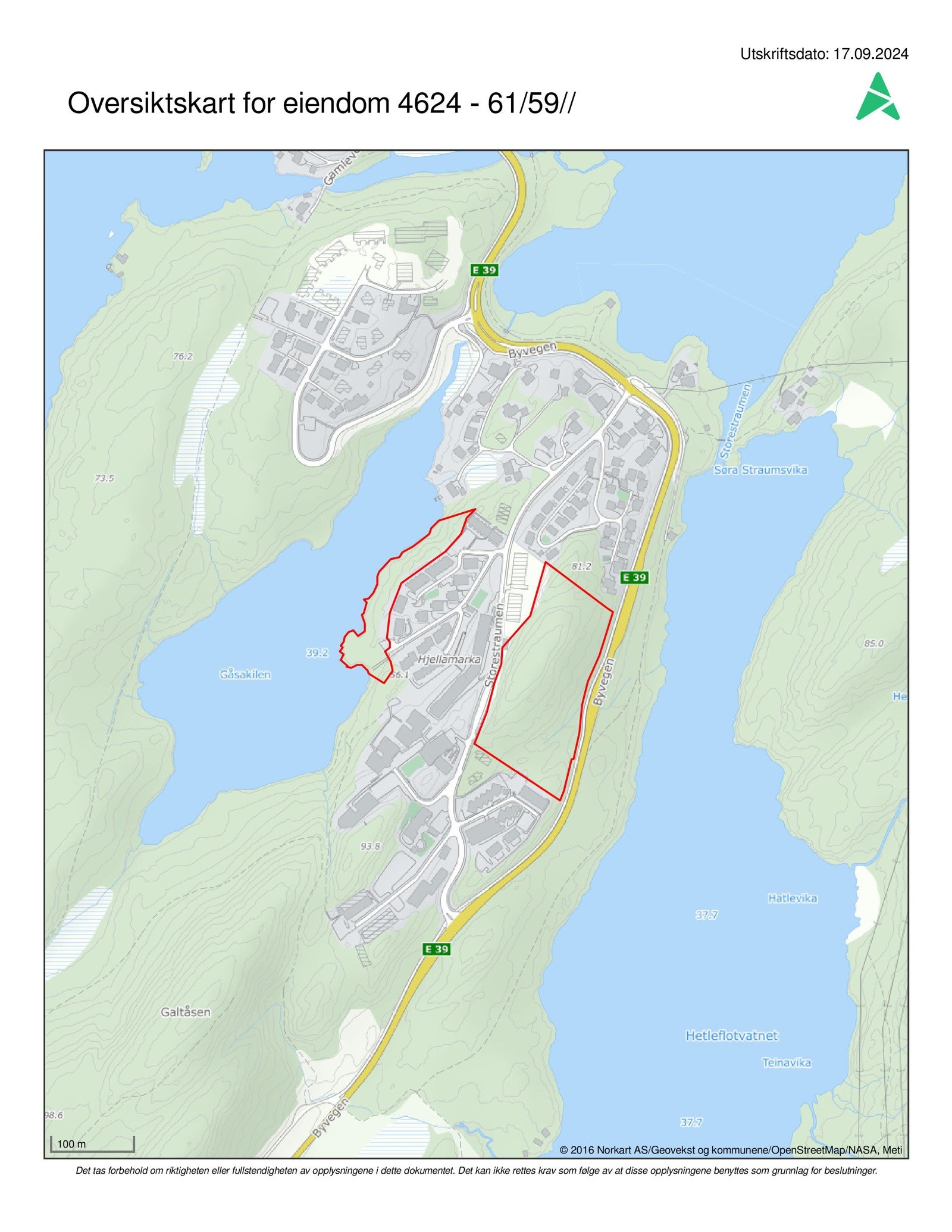 Oversiktskart. Galleribilde