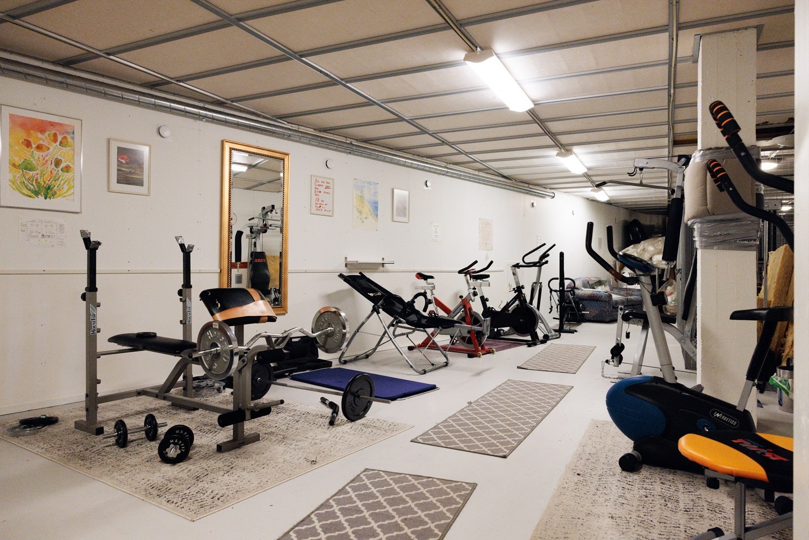 Man har treningsrom i sameiet til fri benyttelse av seksjonseiere Galleribilde