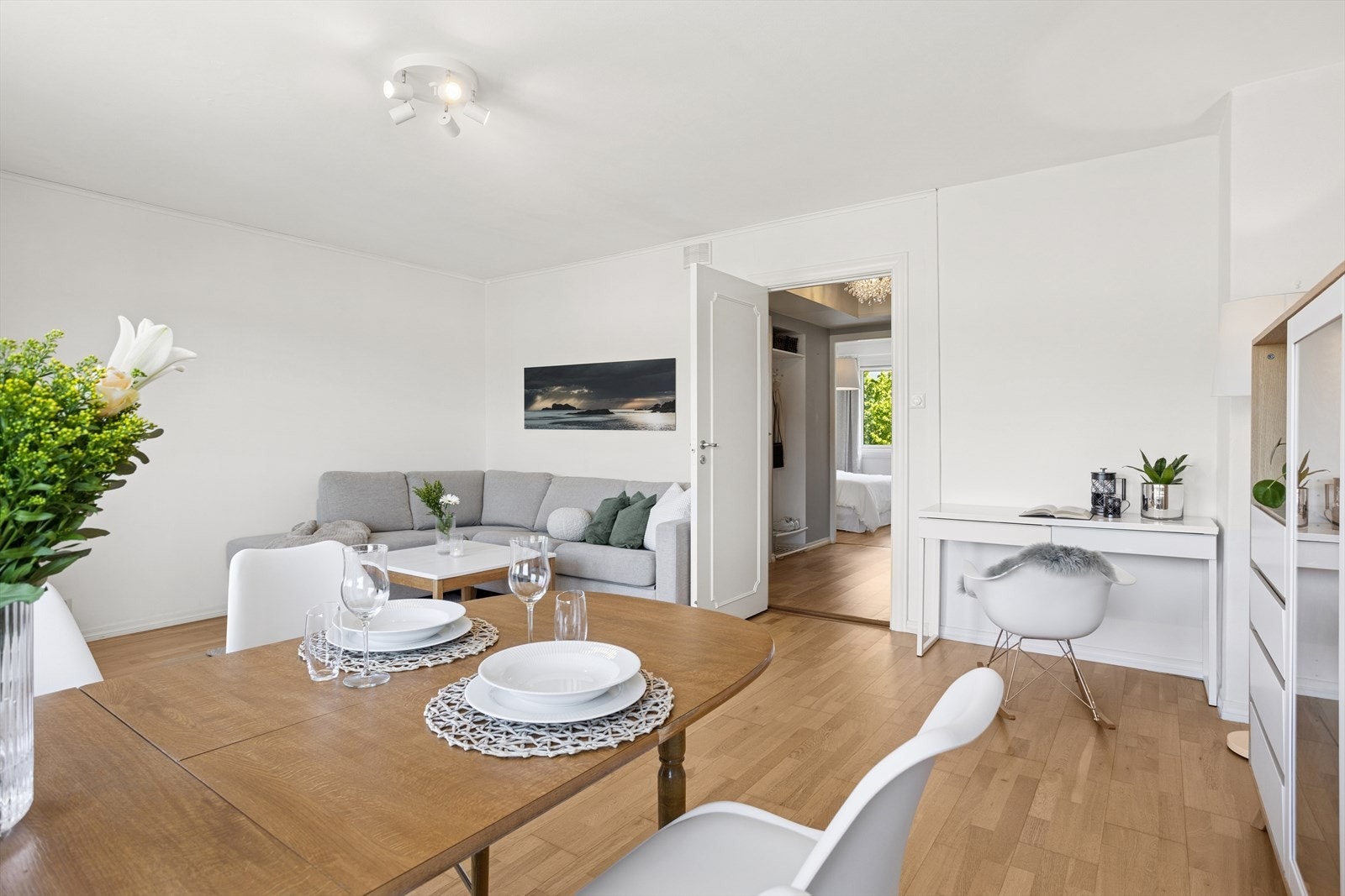 Muligheter for ildsted i stue. Galleribilde