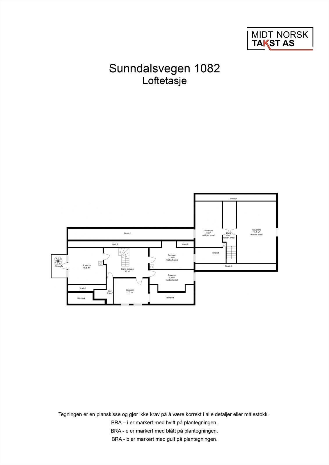 Planskisse Loftetasje Galleribilde