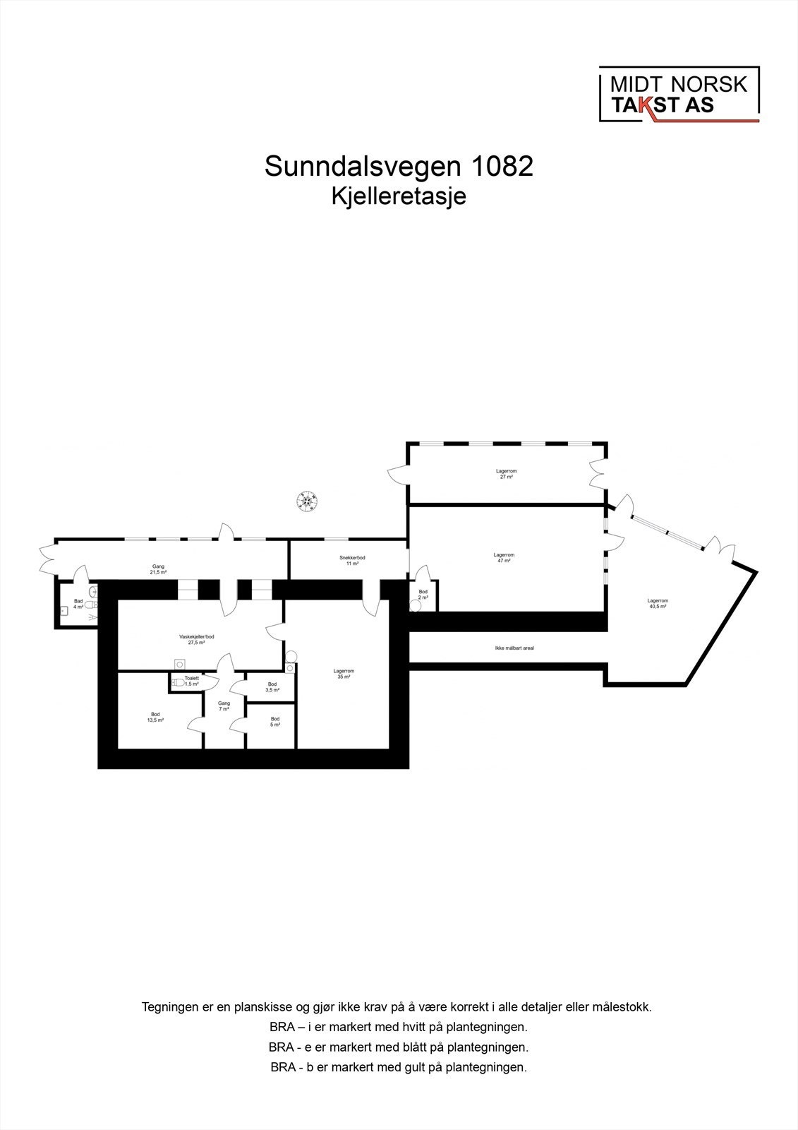 Planskisse Kjelleretasje Galleribilde