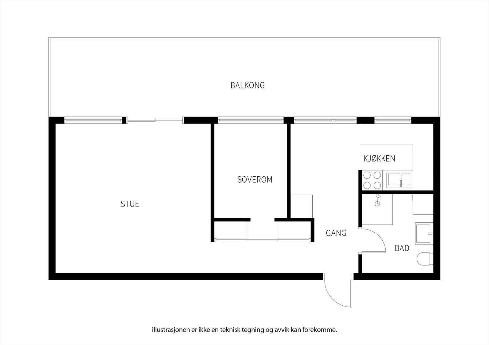 Planskisse. I tillegg medfølger det en bod i 1. etasje. Galleribilde