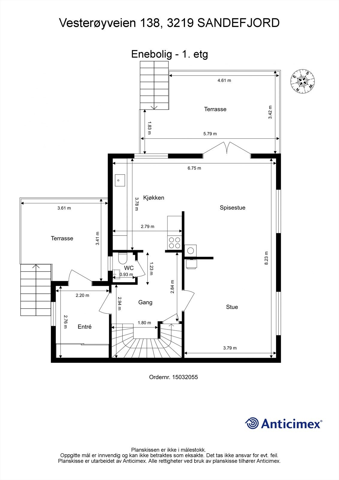 Plantegning 1.etg. Galleribilde