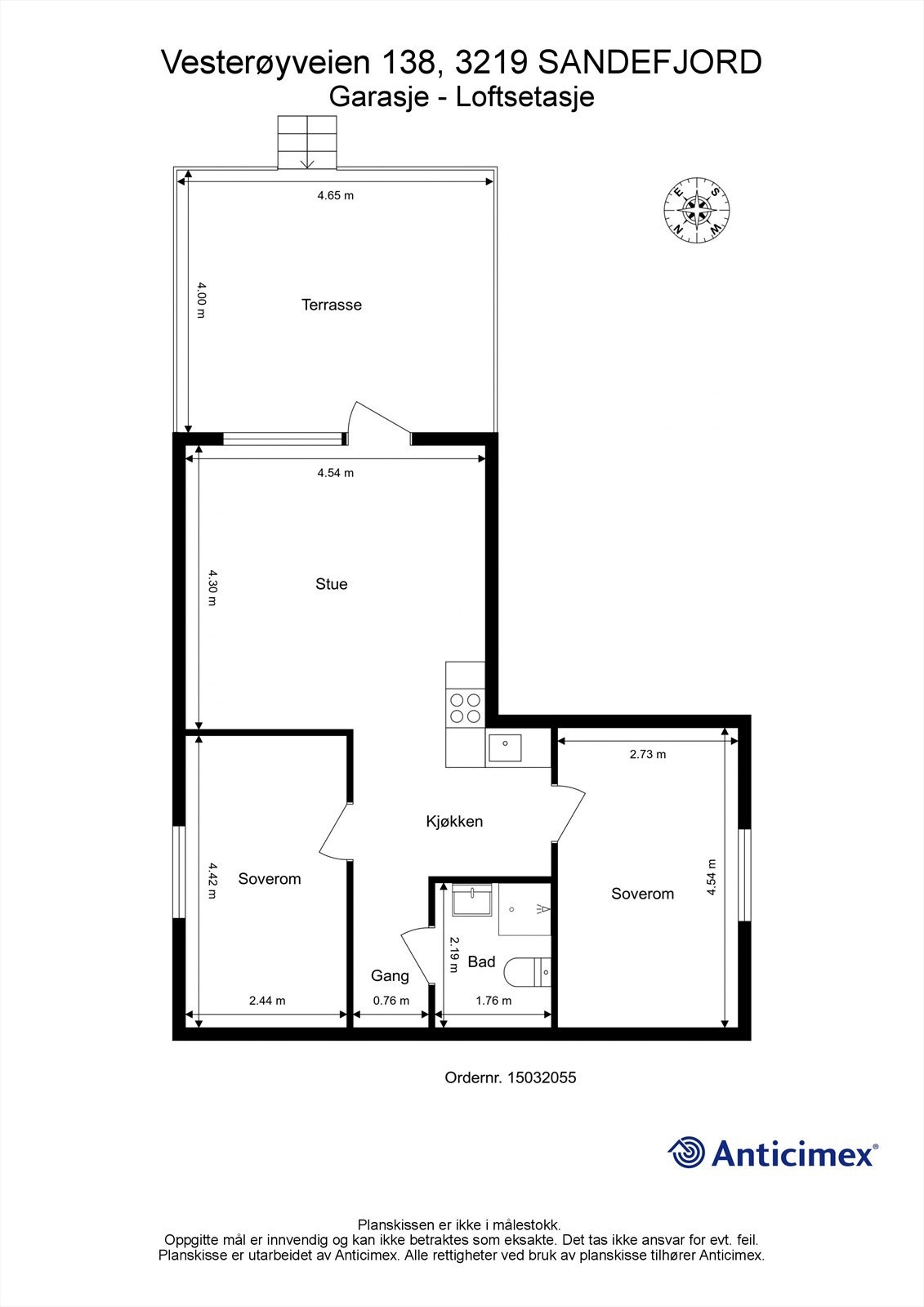Plantegning 2.etg. garasje Galleribilde