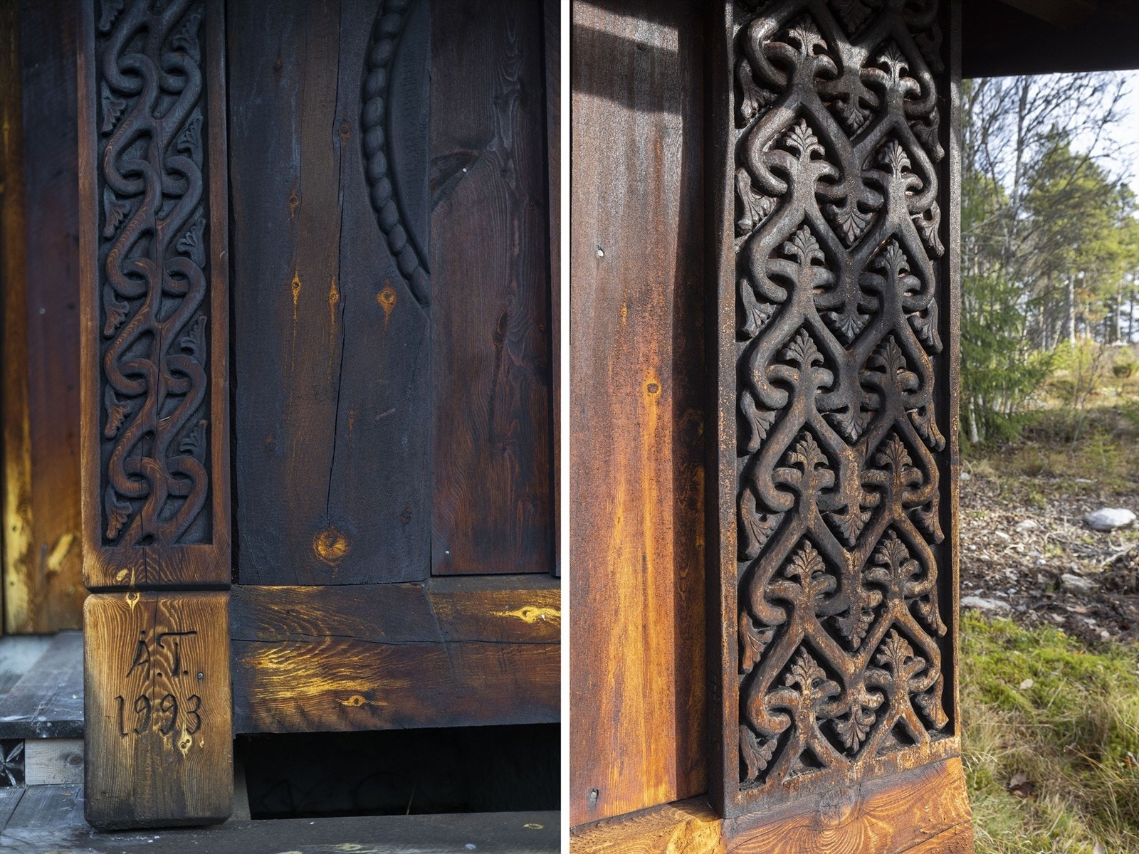 Hytta er utsmykket med lekre detaljer både utvendig og innvendig Galleribilde