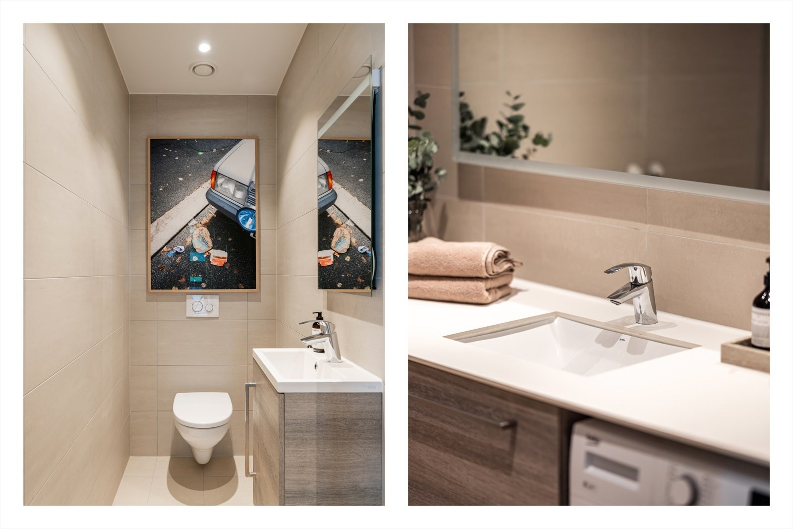 Separat wc vegg i vegg med badet Galleribilde