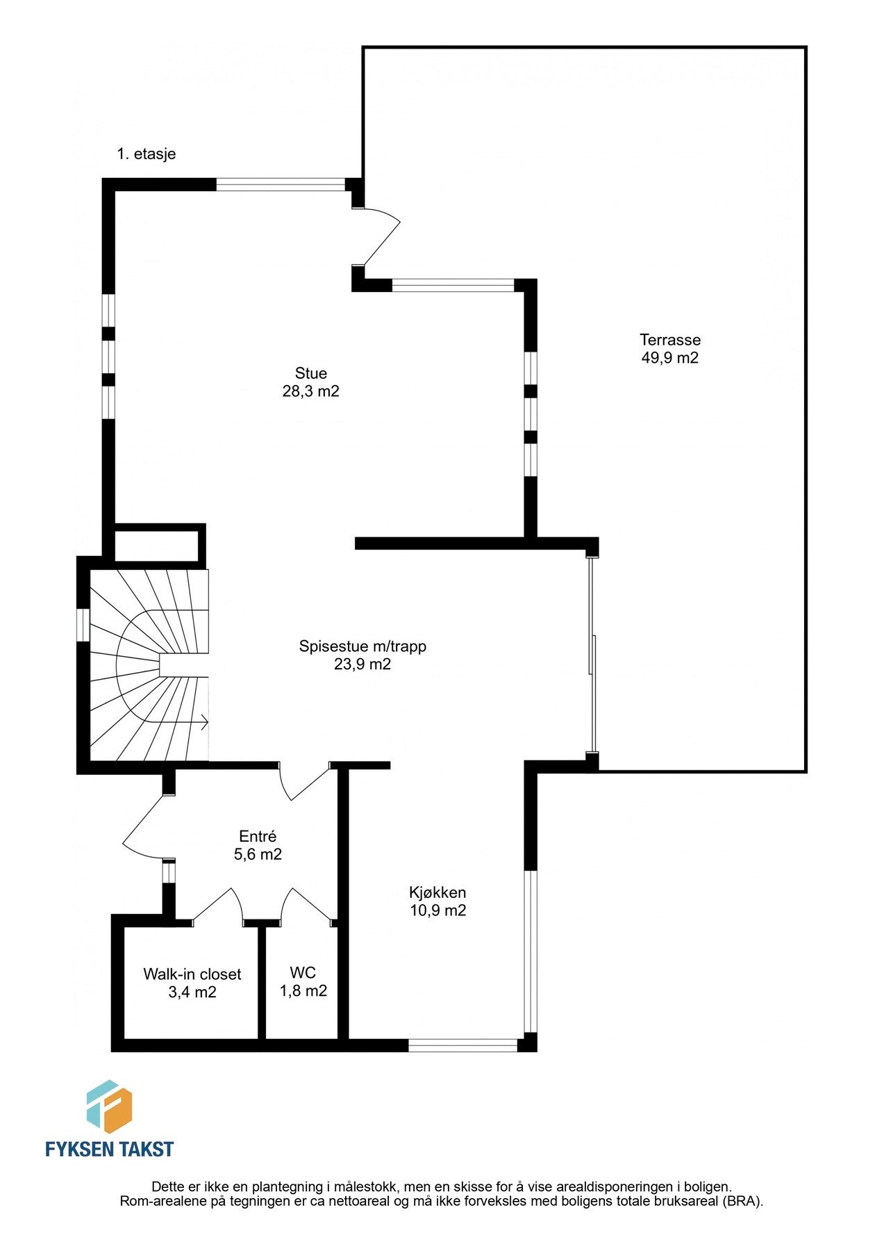 Planskisse 1. etasje Galleribilde
