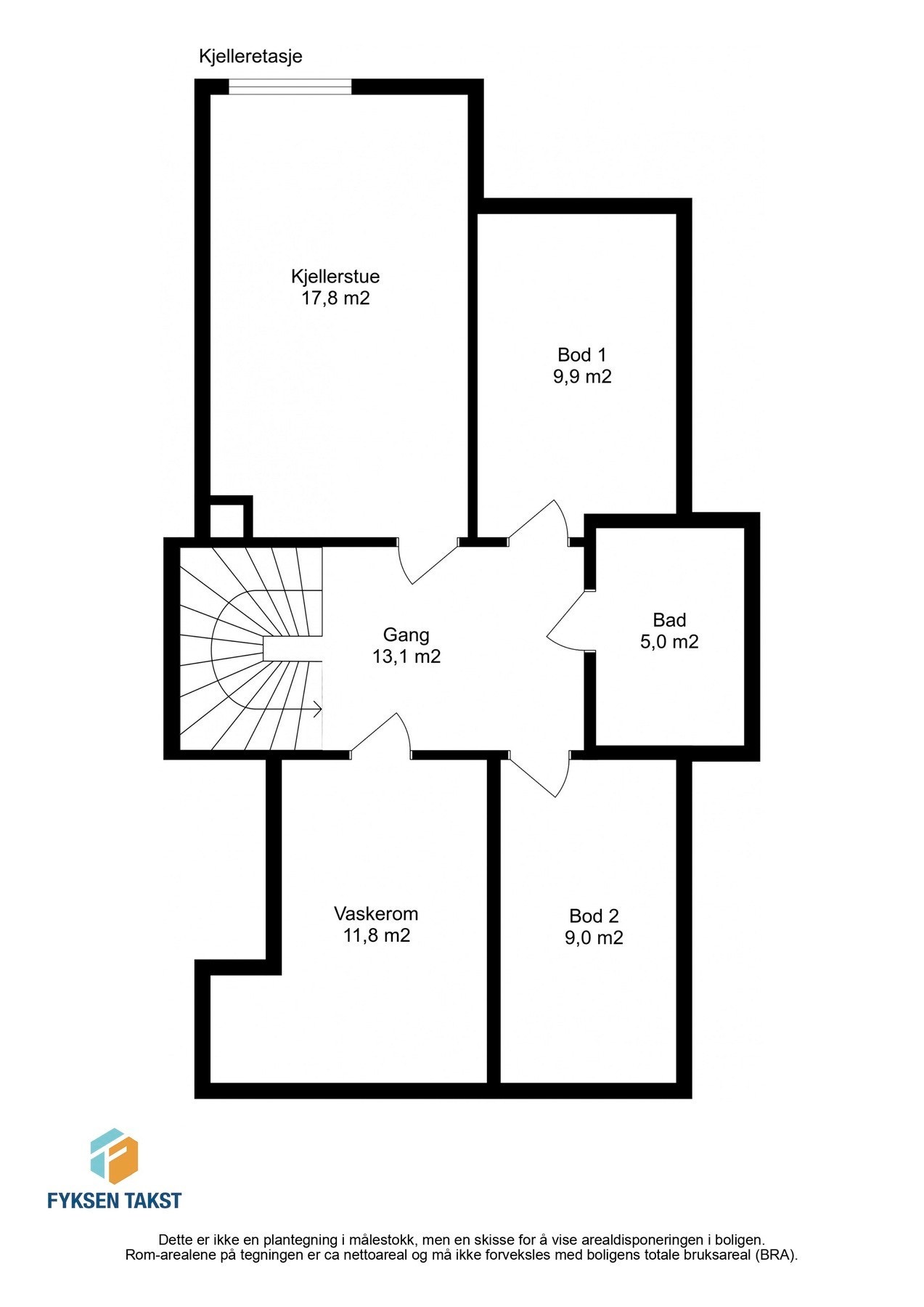 Planskisse kjelleretasje Galleribilde