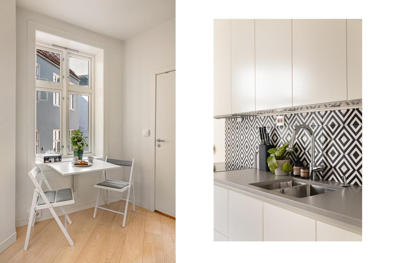 Det er også god plass til enkel spisegruppe rett ved kjøkkenet. Galleribilde