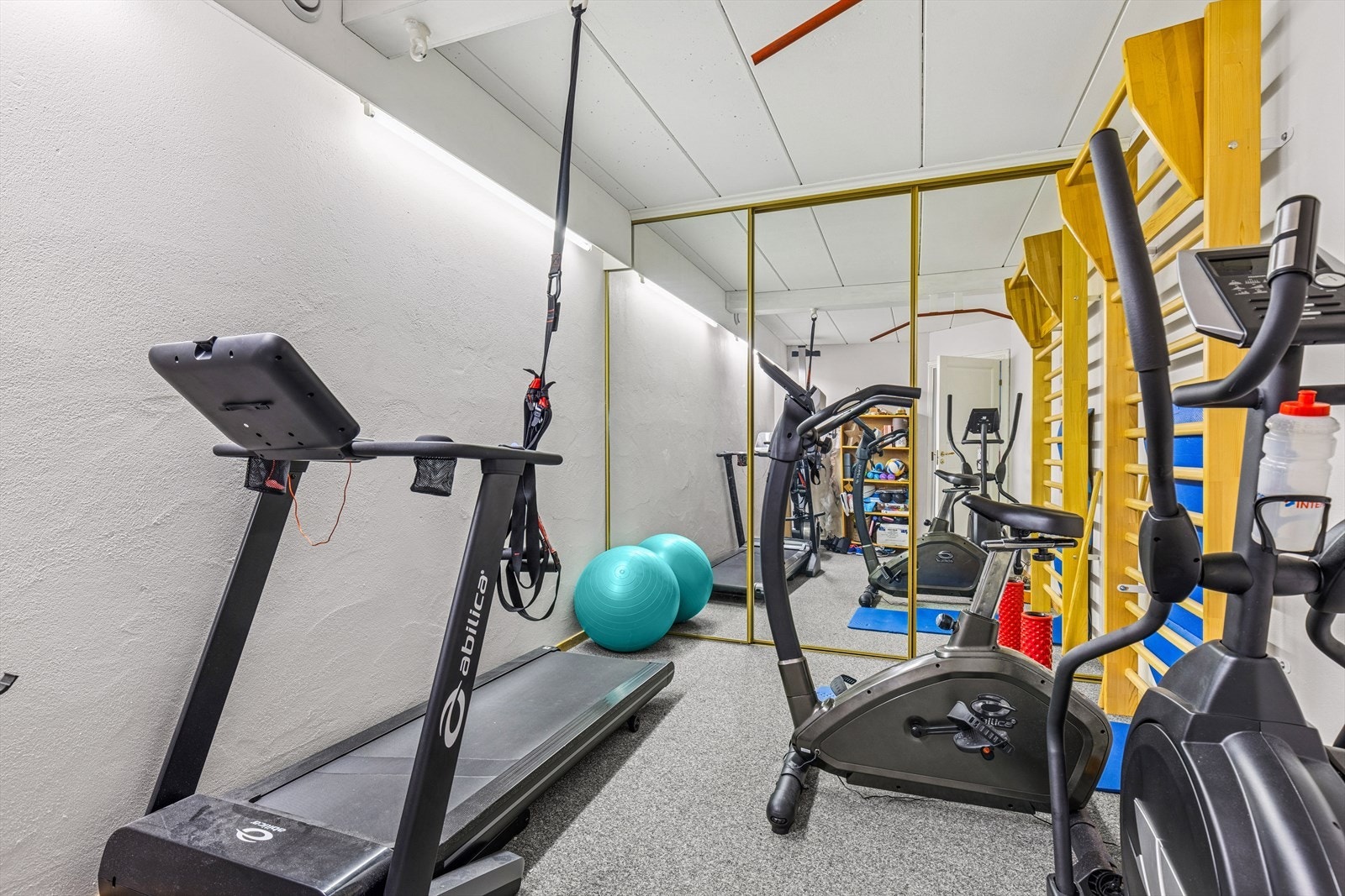 Boligen er utvilsomt innholdsrik. Her kan både trim og badstu tas hjemme. Galleribilde