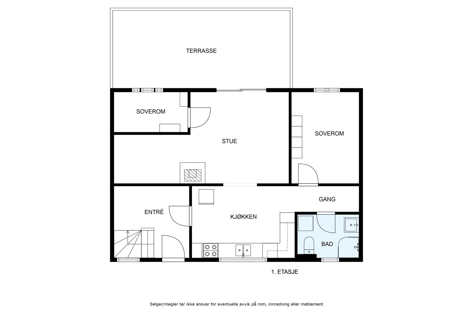 Plantegning 1. etg. Galleribilde