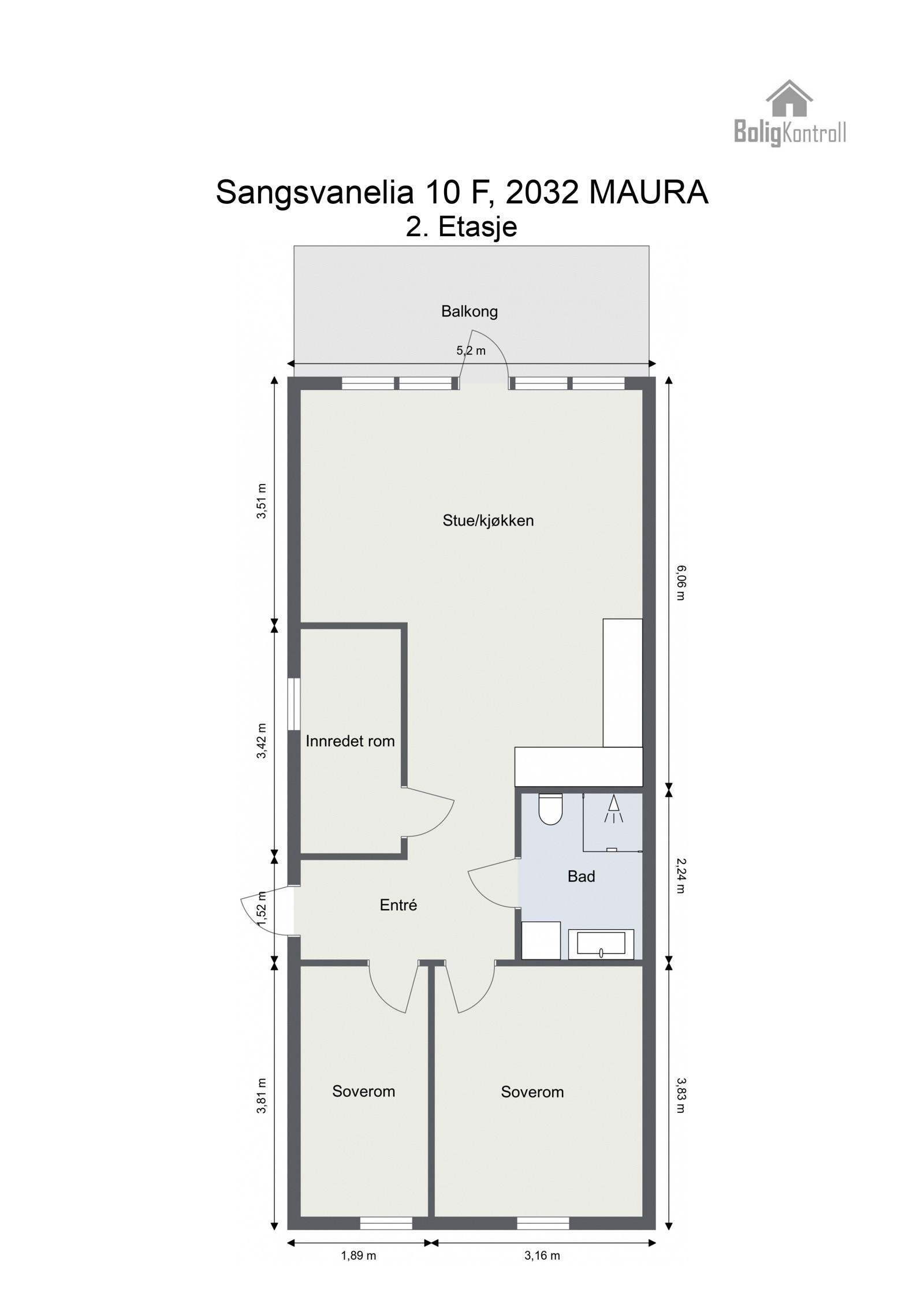 Plantegning 2.Etasje. Galleribilde