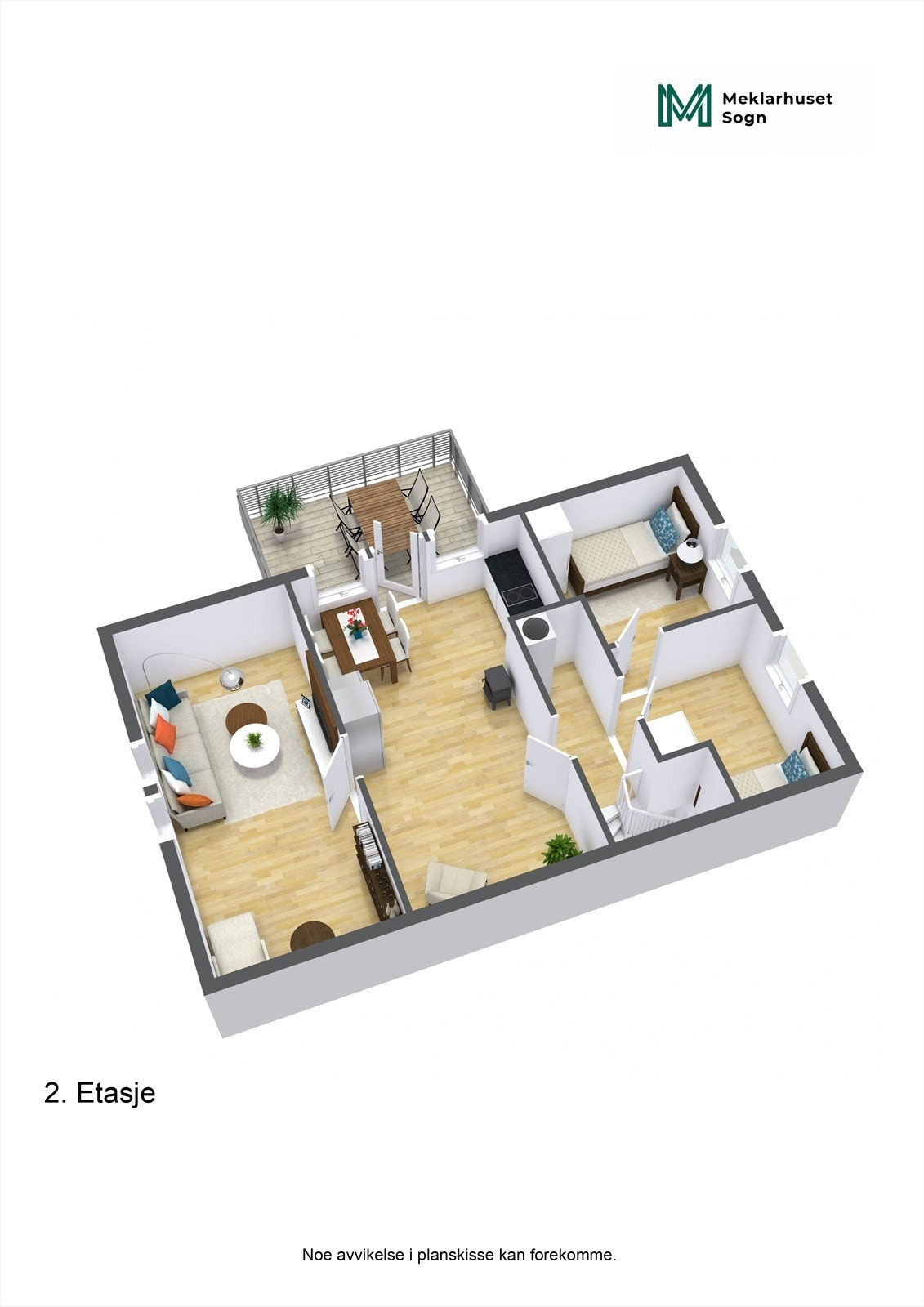 Planteikning 3D 2.etg./loft Galleribilde