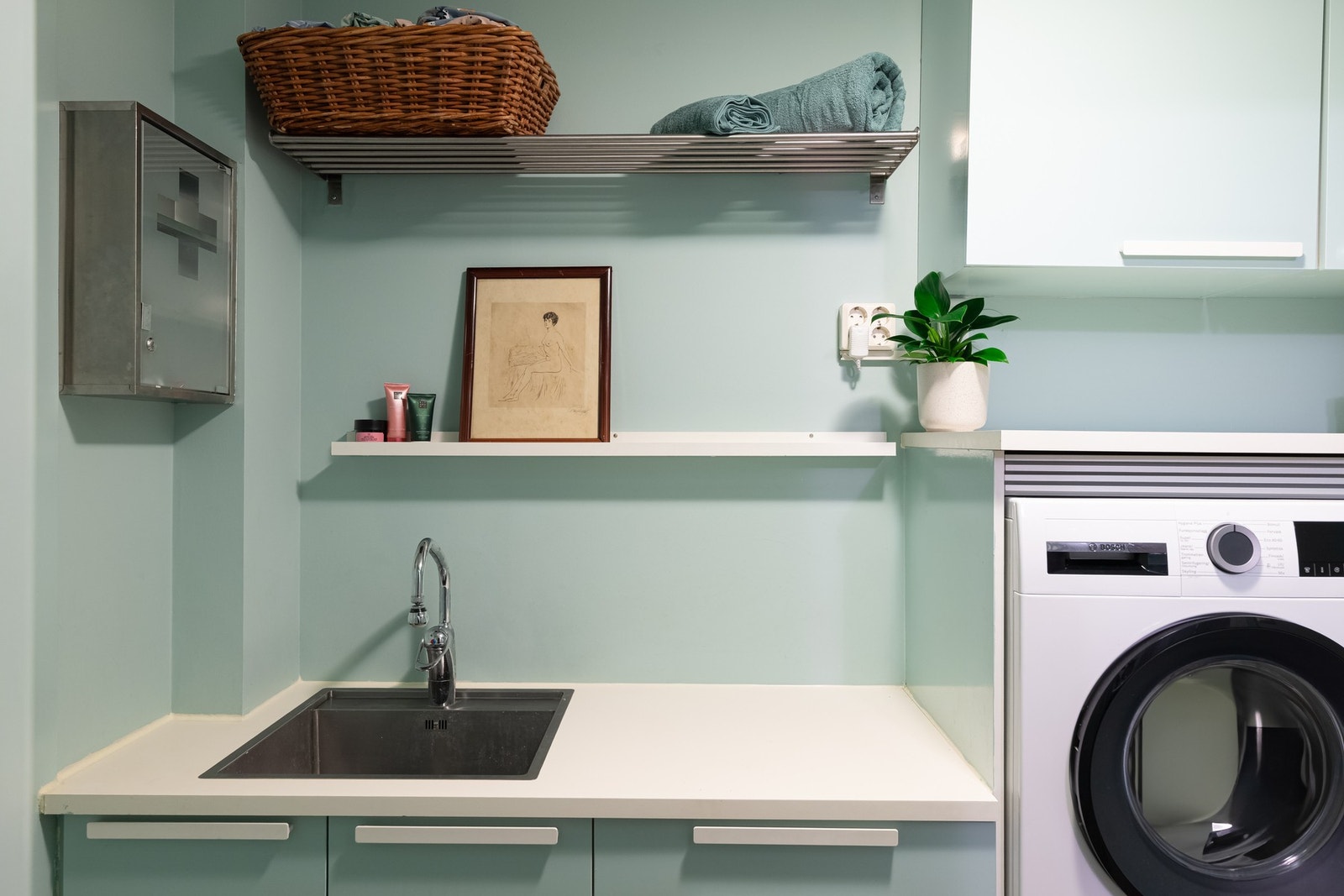 Videre er det gulvvarme på både badet, vaskerommet og wc-rom. Galleribilde