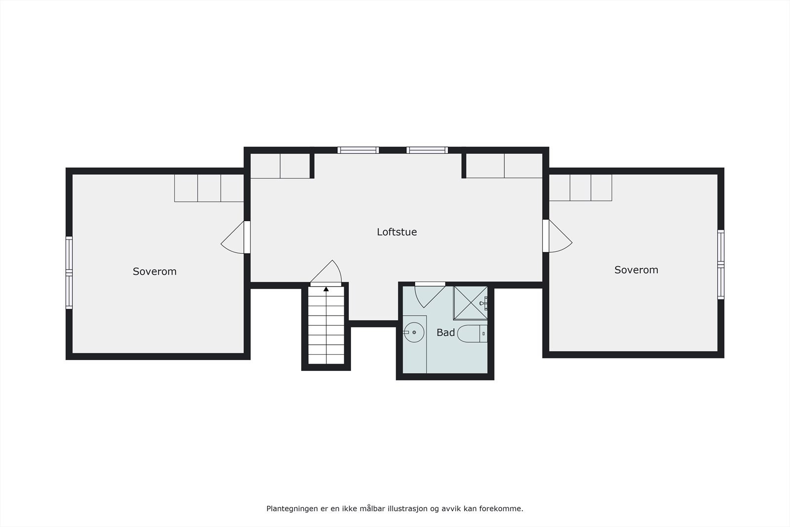 Plantegning hovedhus, 3 etasje Galleribilde