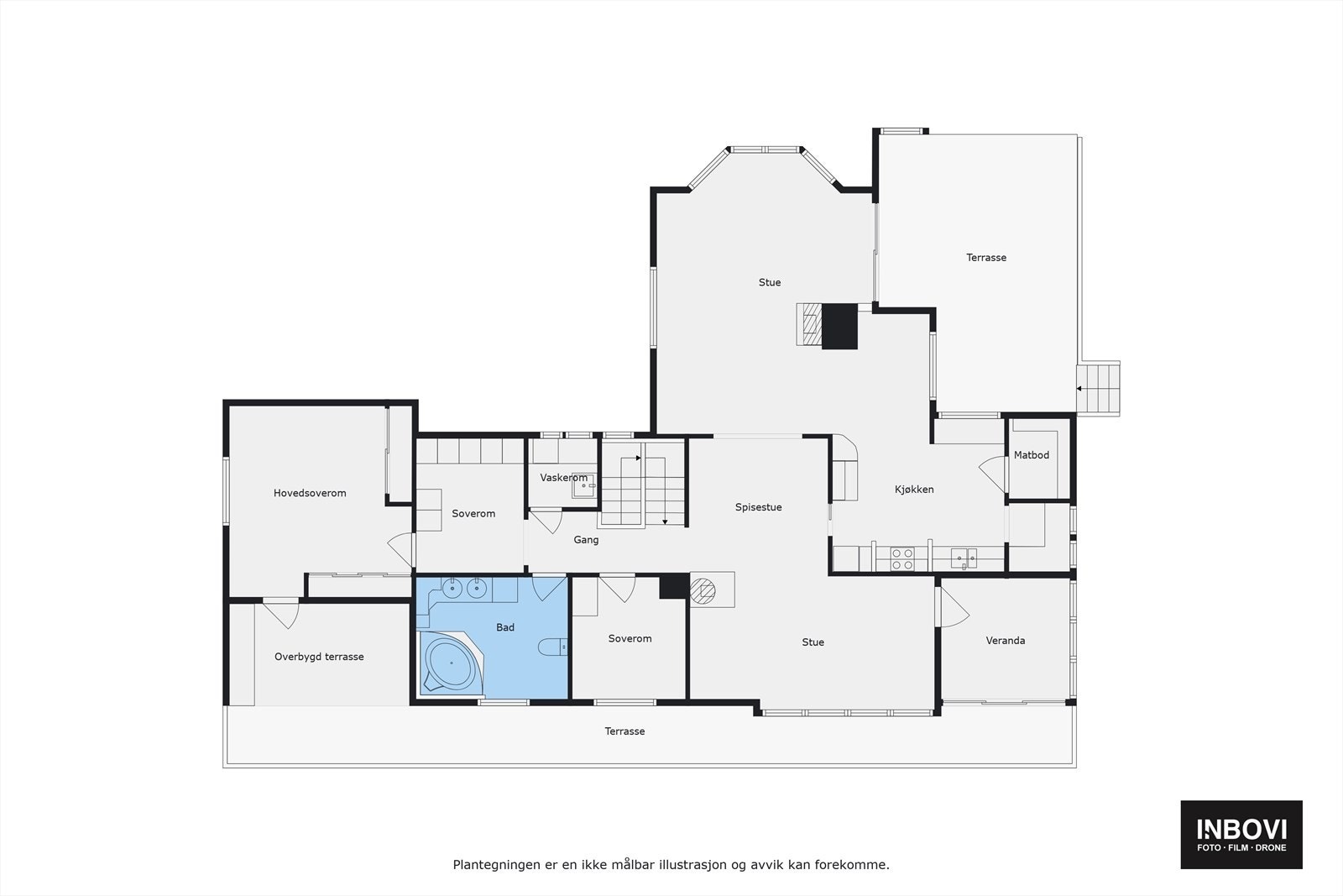 Planskisse - Hovedetasje Galleribilde