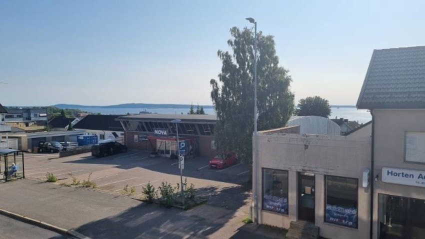 Balkongutsikt en vakker sommerdag Galleribilde