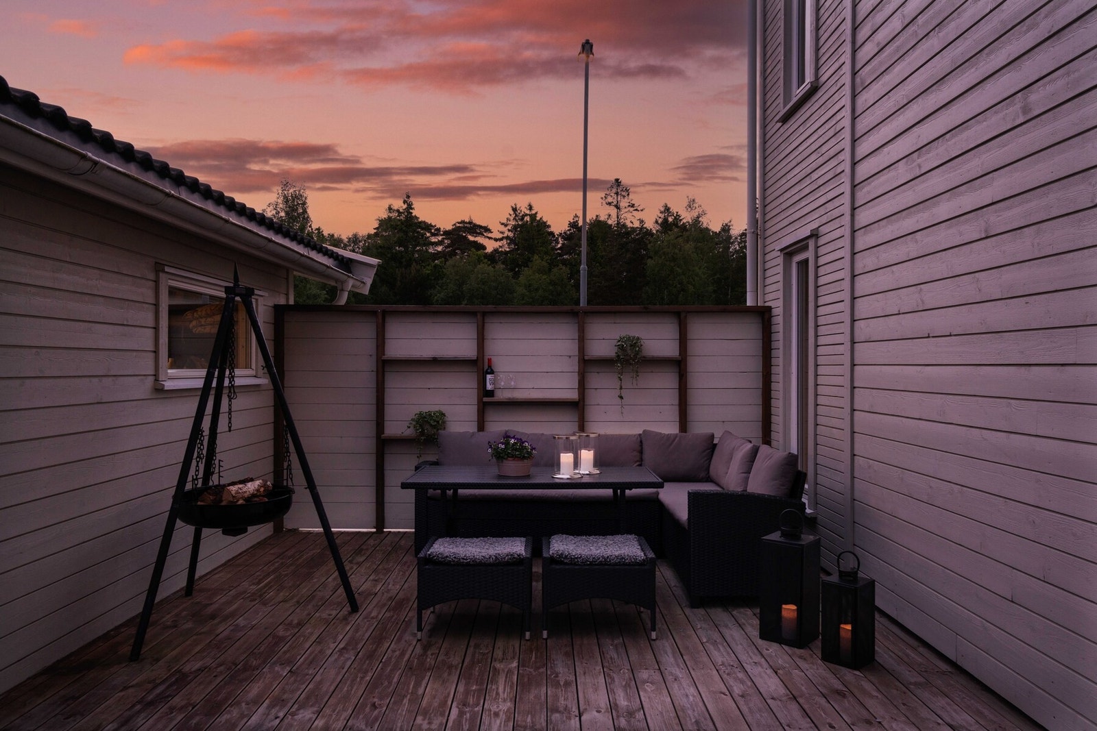 Det er flere koselige uteplasser. Galleribilde