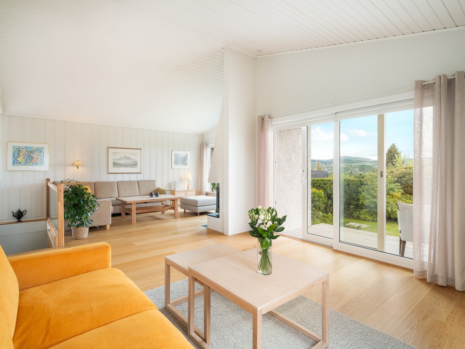 Heve/skyvedør med utgang til hagen. Galleribilde