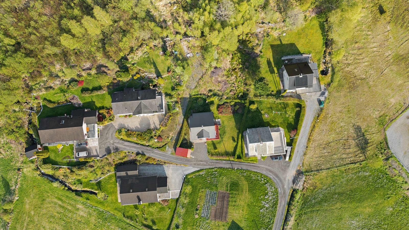 Eigedomen sett ovanifrå Galleribilde