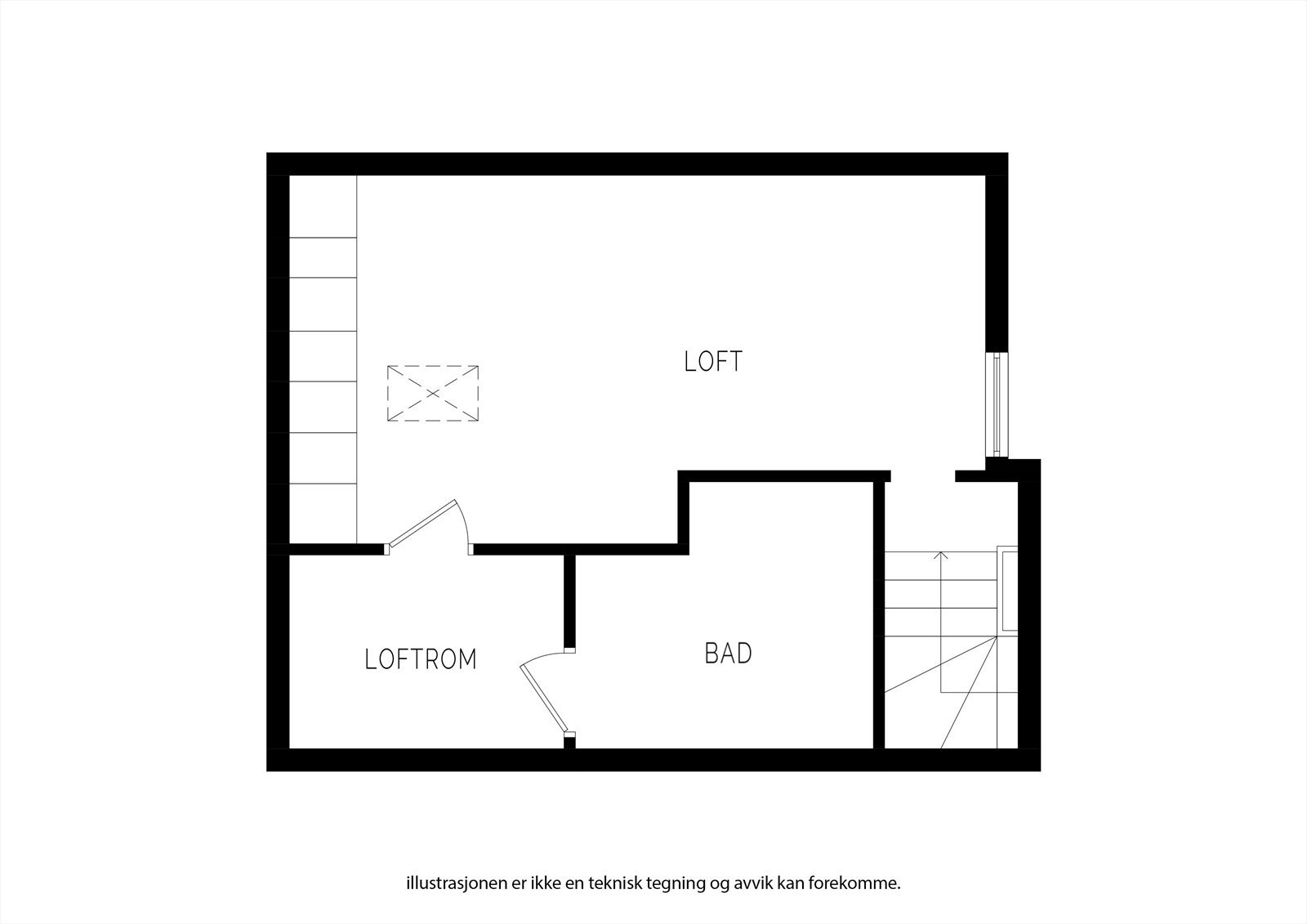 Plantegning loft Galleribilde
