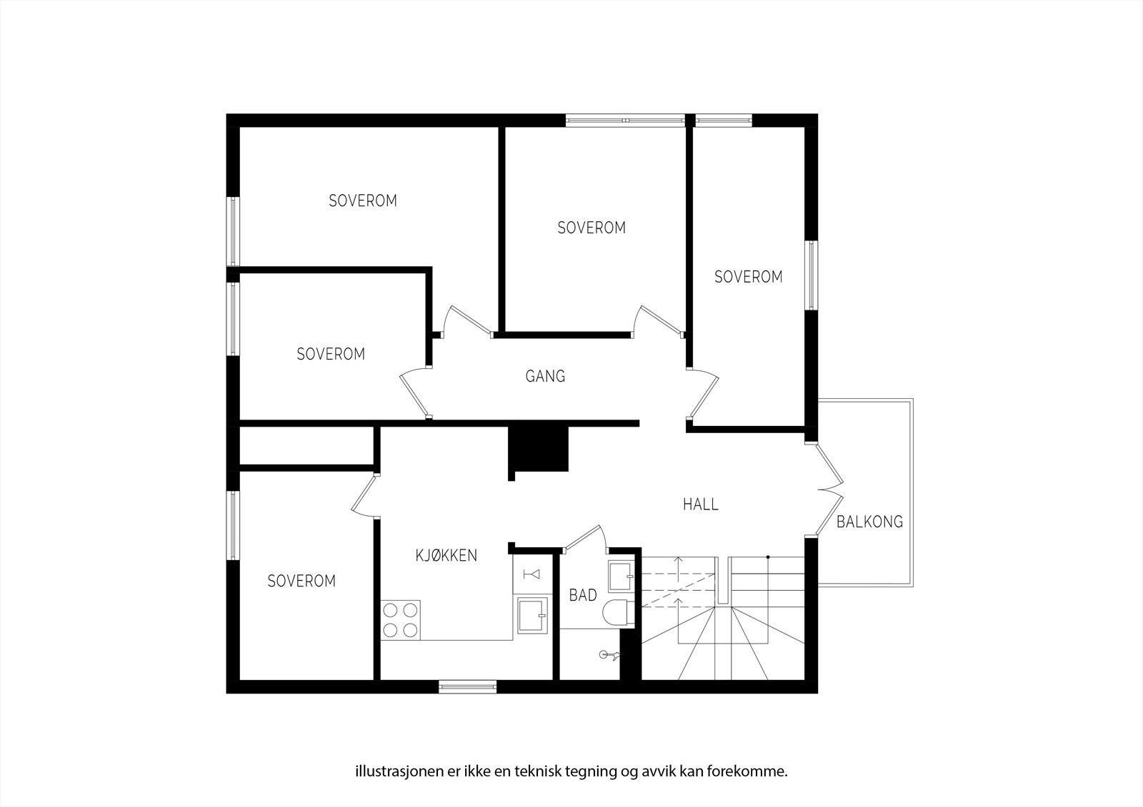 Plantegning 2. etasje Galleribilde