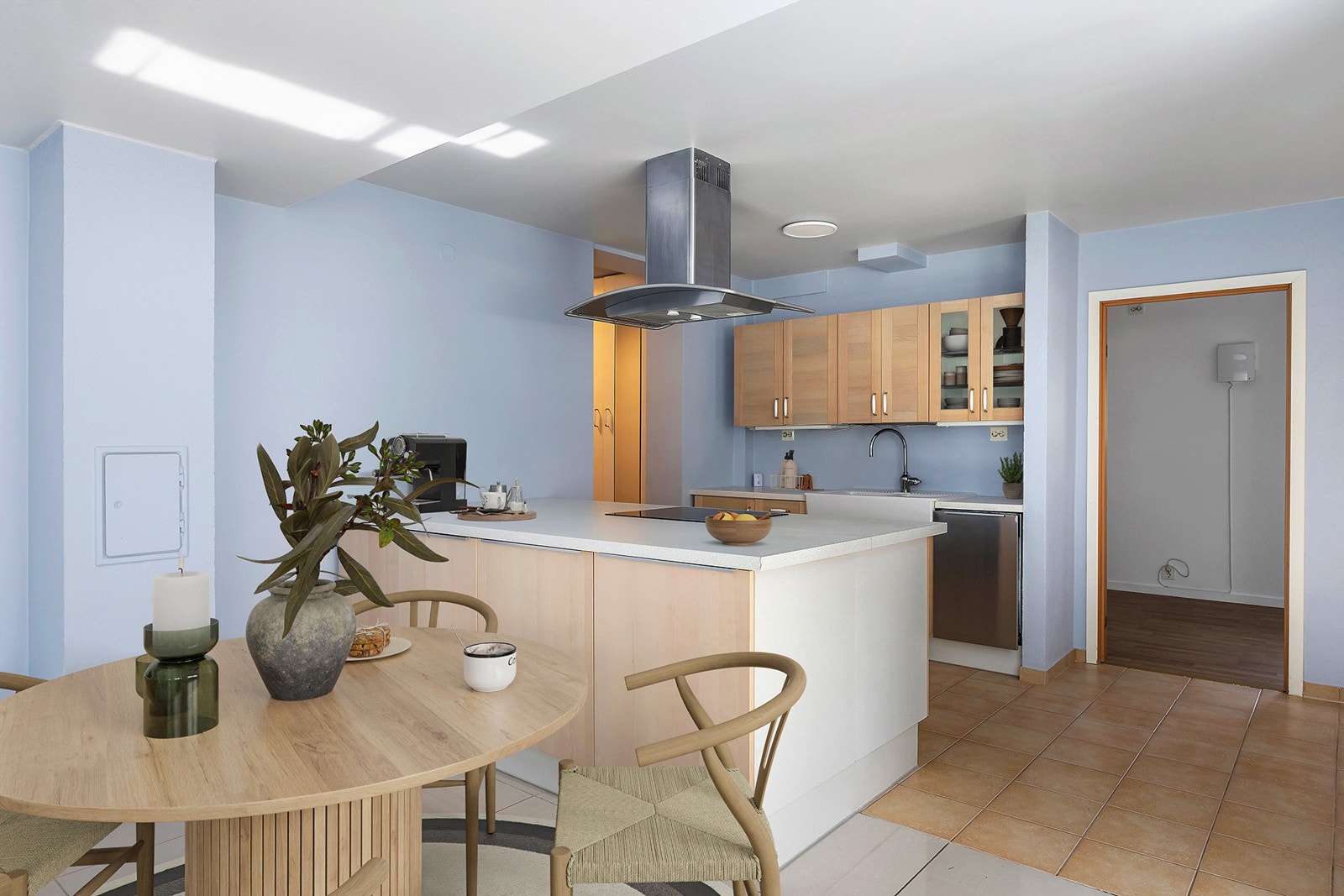 Kjøkken. Digitalt stylet. Galleribilde