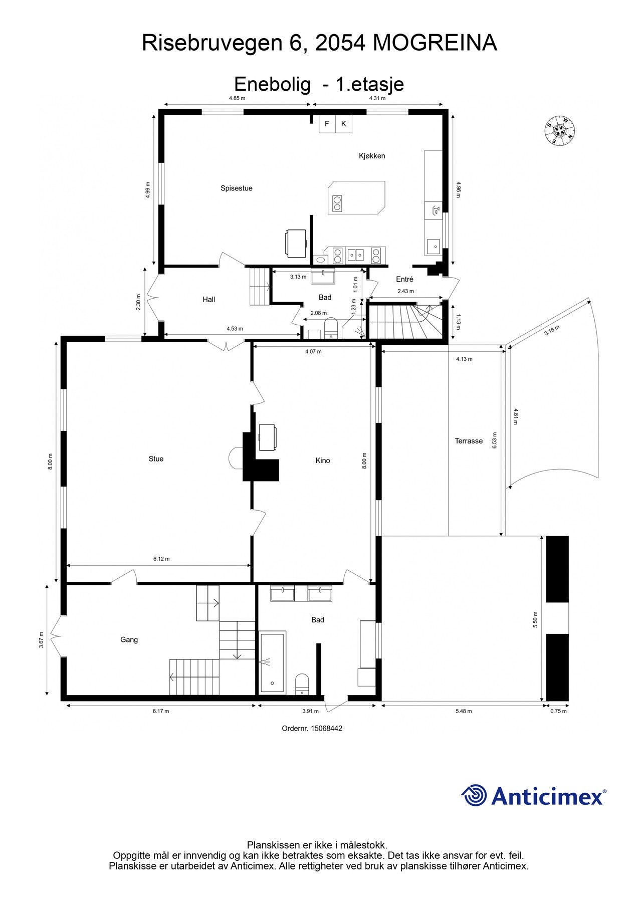 Plantegning 1. etasje. Galleribilde