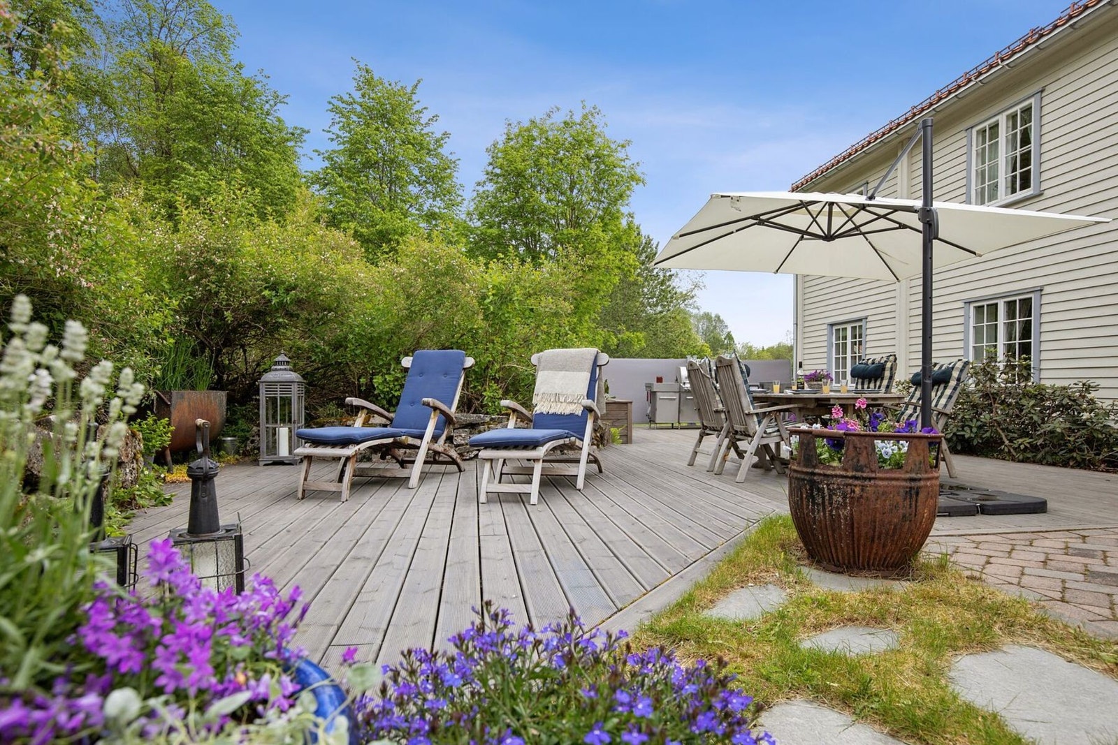 Terrassen kan innredes i ulike soner etter eget ønske. Galleribilde