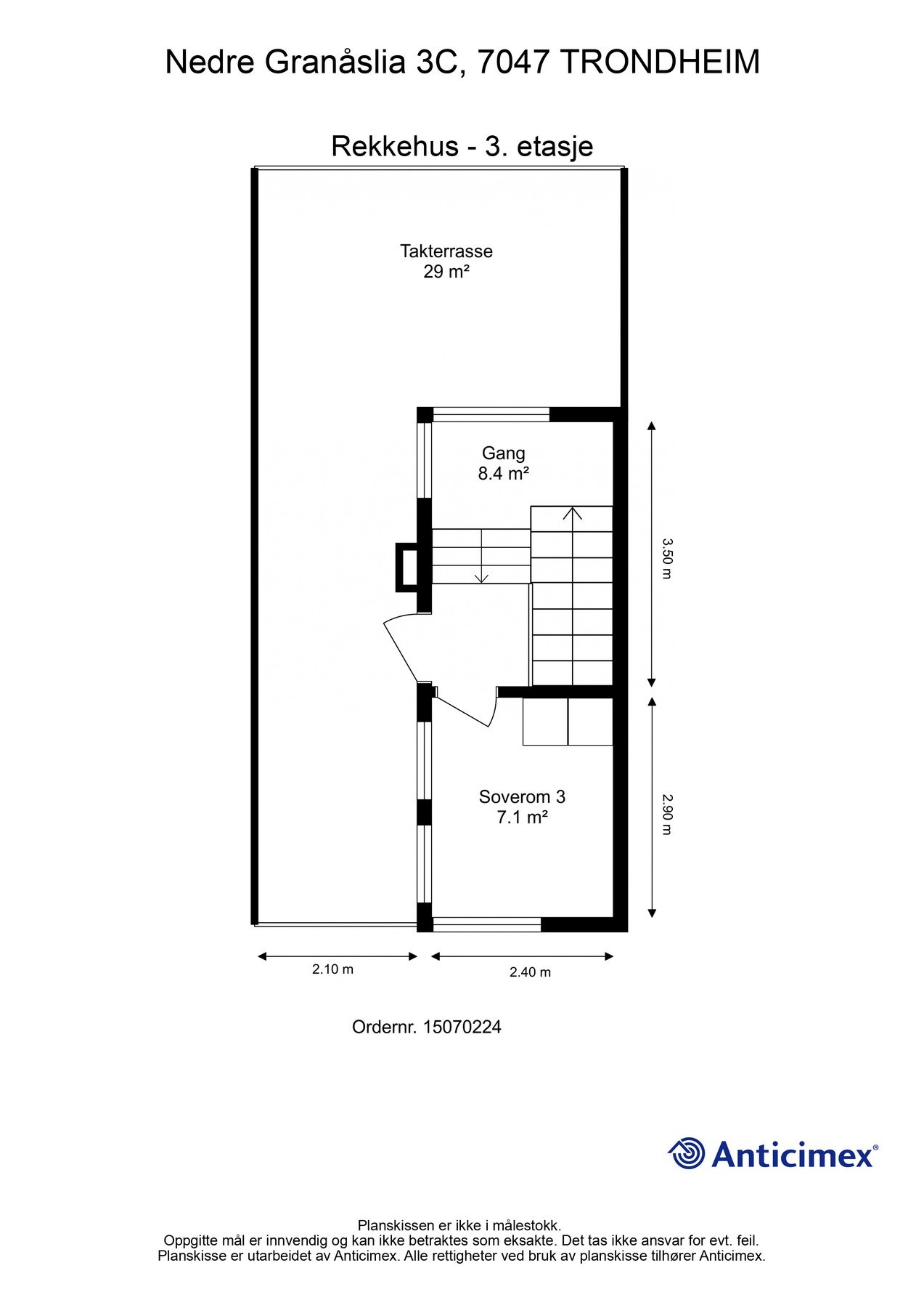 Plantegning 3. etasje Galleribilde