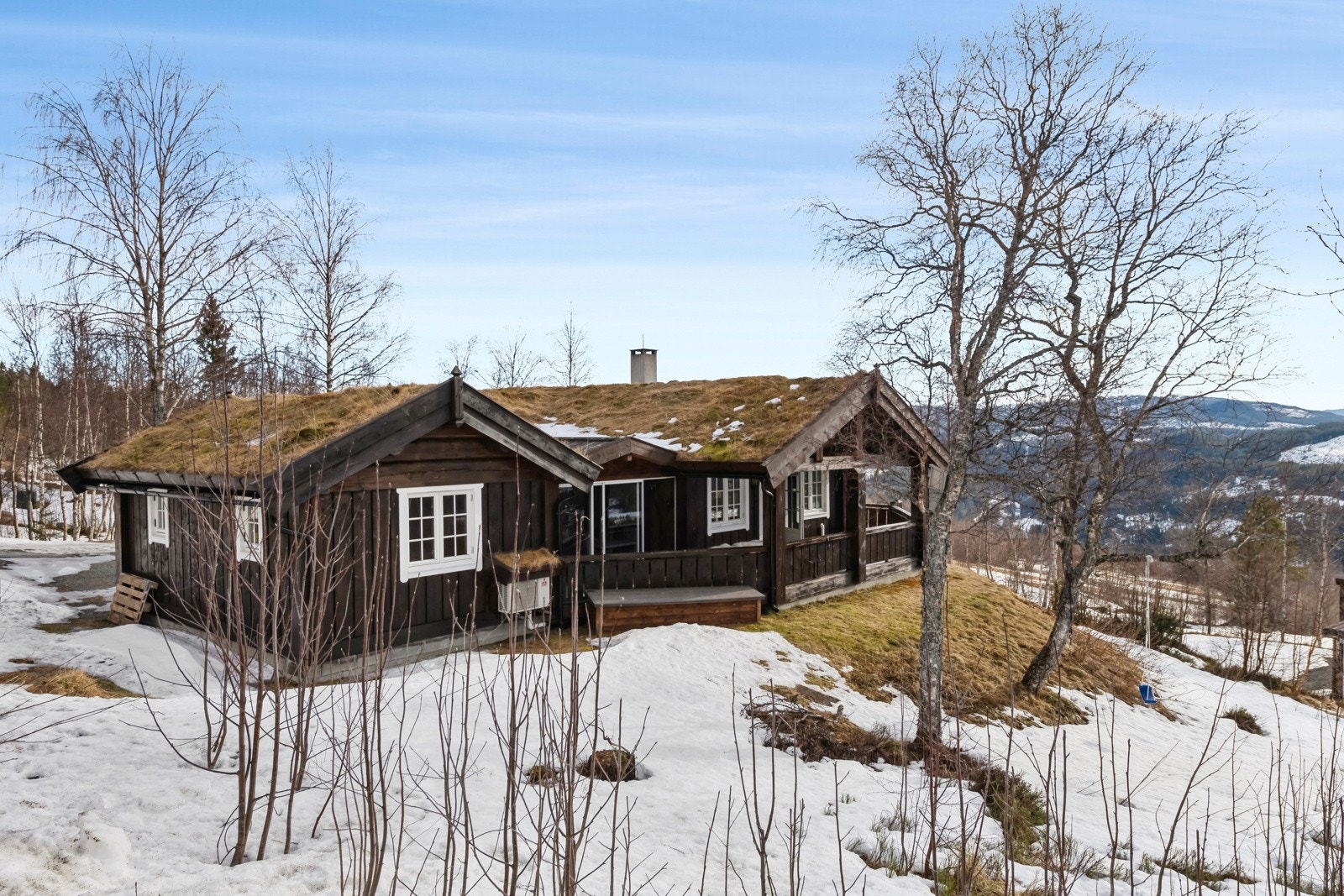 Hytten ligger beskjedent til med svært lite innsyn. Galleribilde