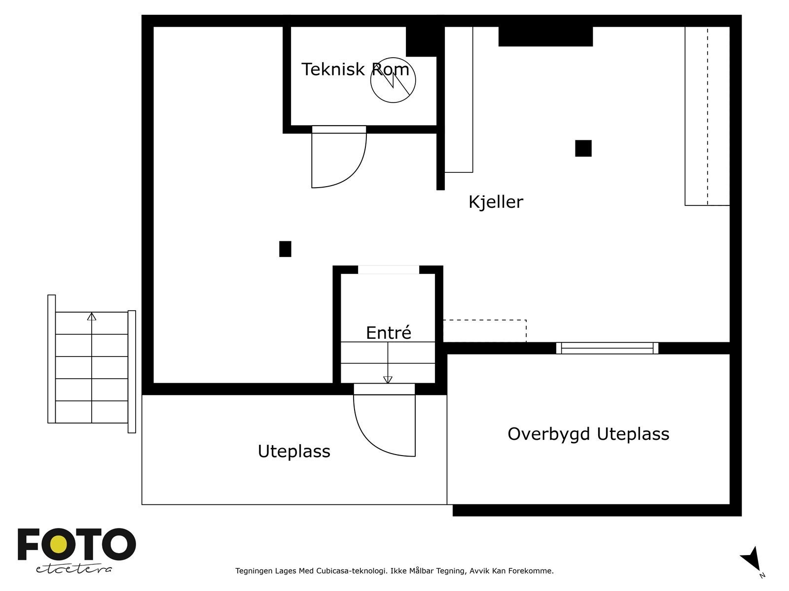 Plantegning kjeller. Galleribilde