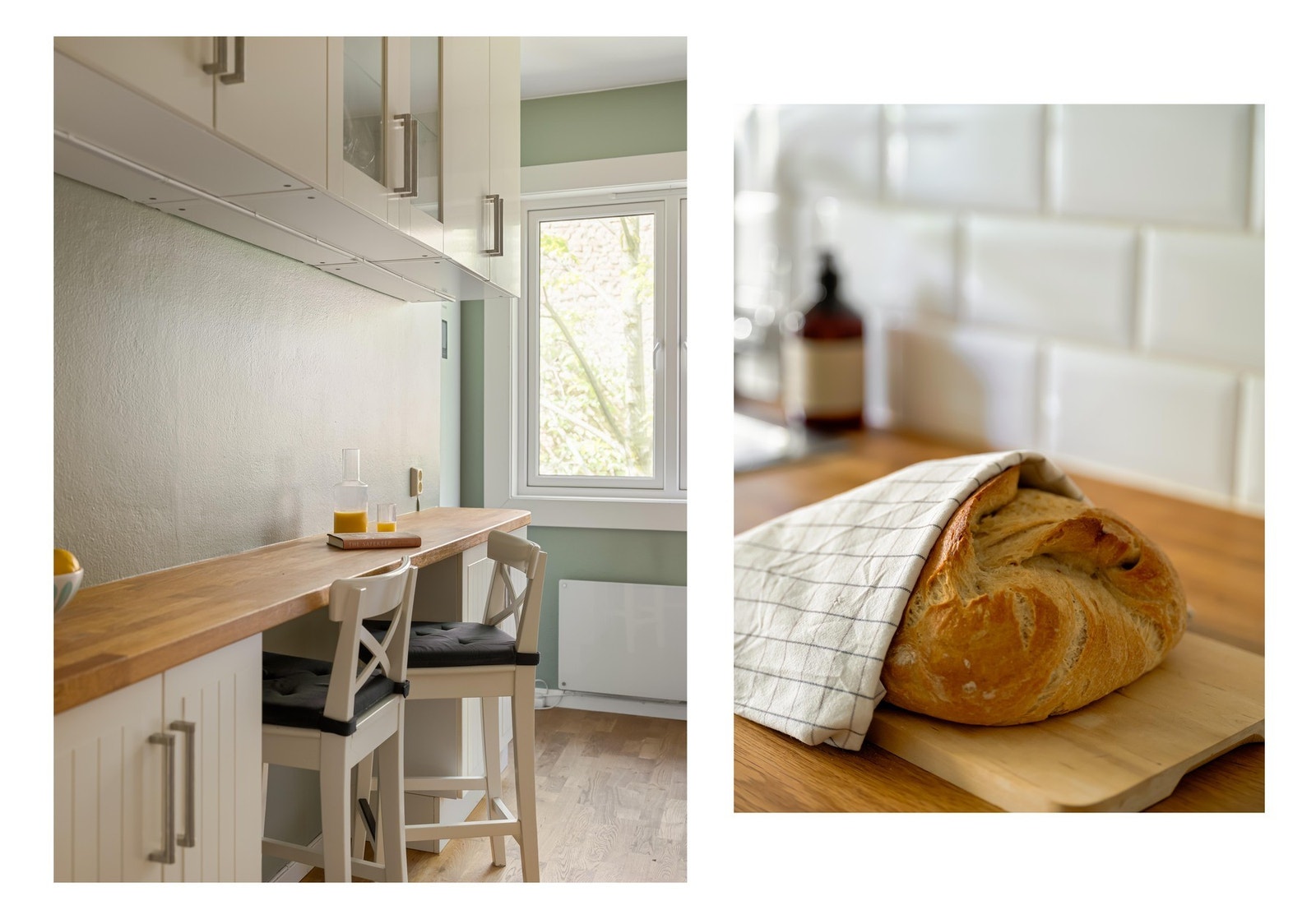 Integrert barløsning med sitteplass - som jo kan passe både til frokost og morgenkaffen. Galleribilde