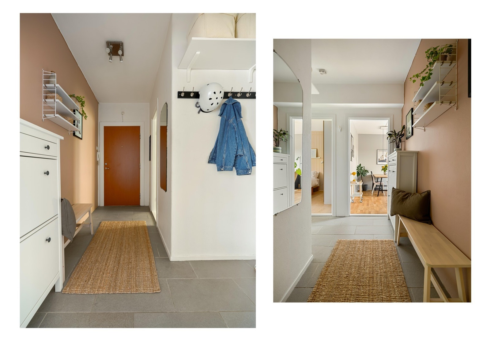 Velkommen inn! Entréen er romslig og med plass til oppbevaring av sko og yttertøy. Galleribilde