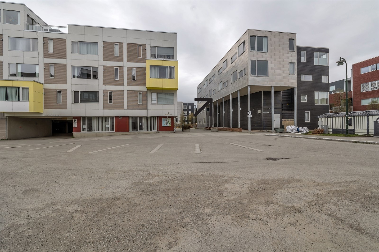 Leiligheten markert med pil Galleribilde