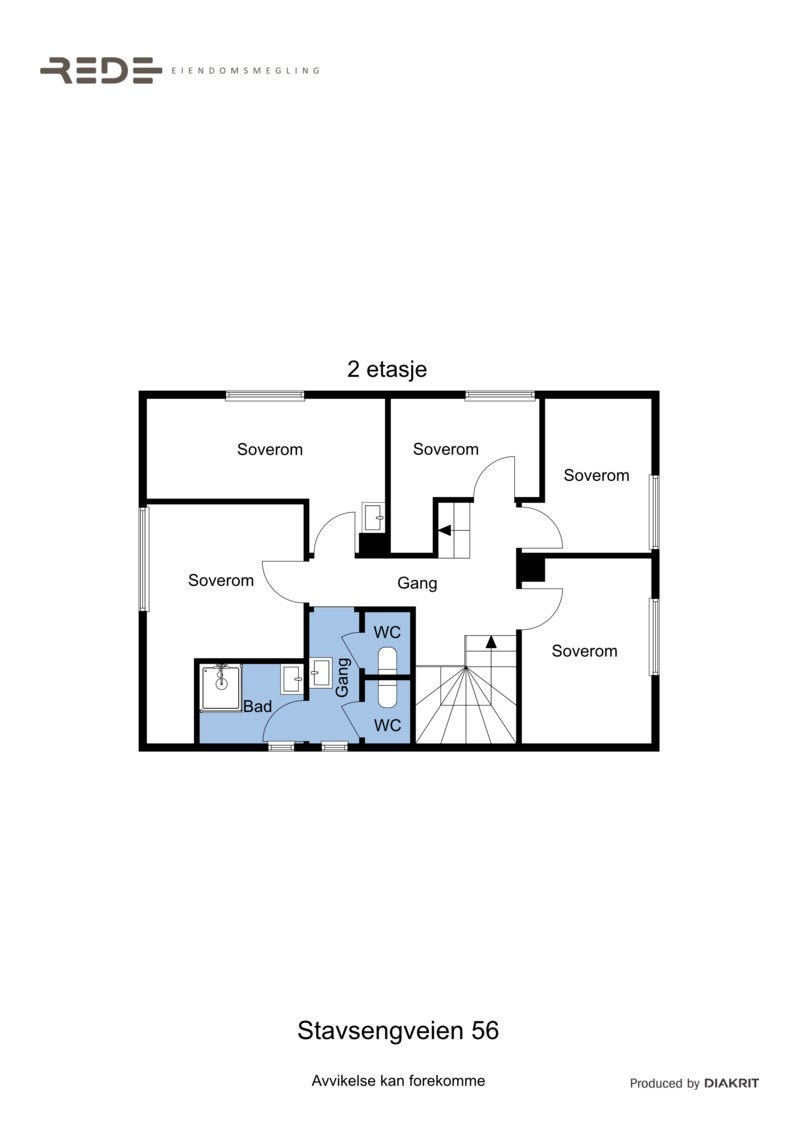 Plantegning i 2D med rombenevnelser. Galleribilde