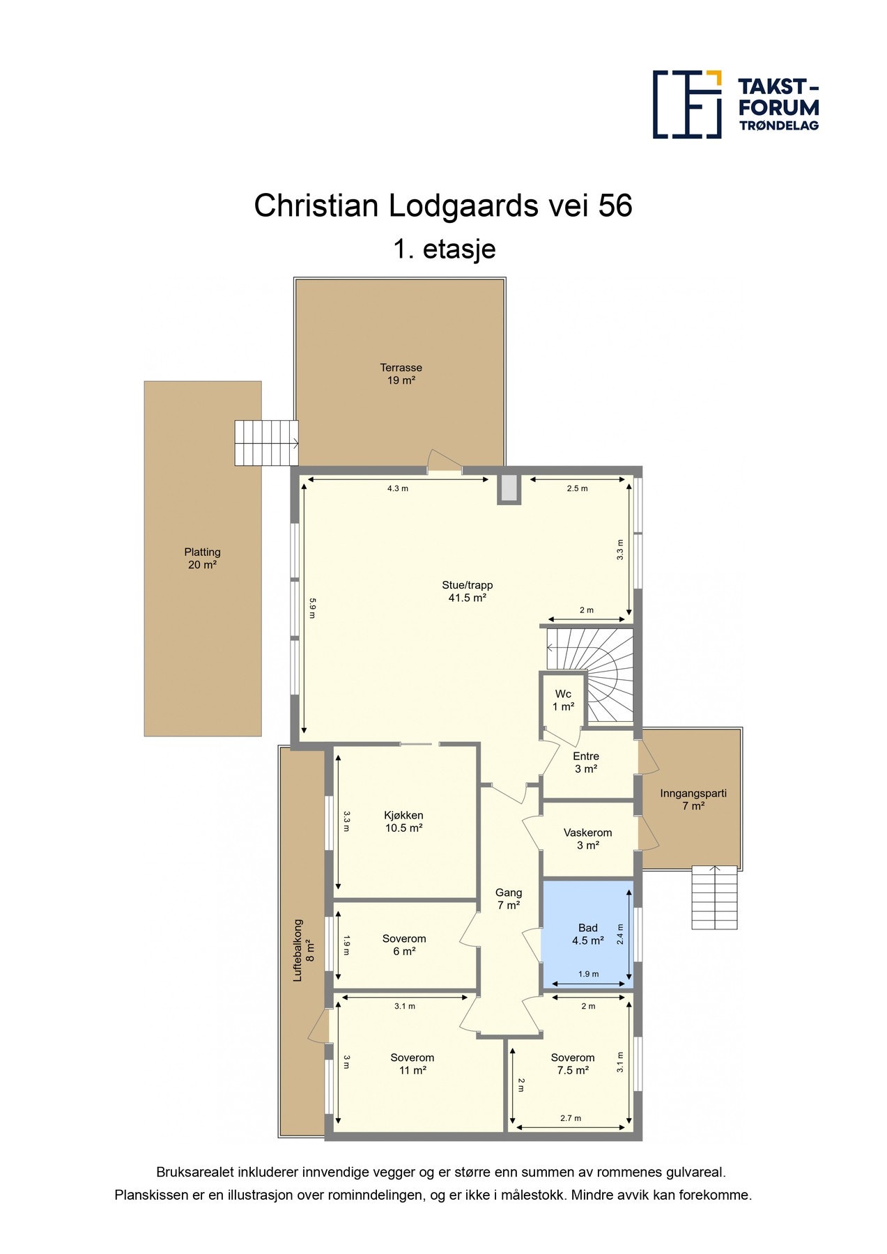 Plantegning 1. etasje. Galleribilde