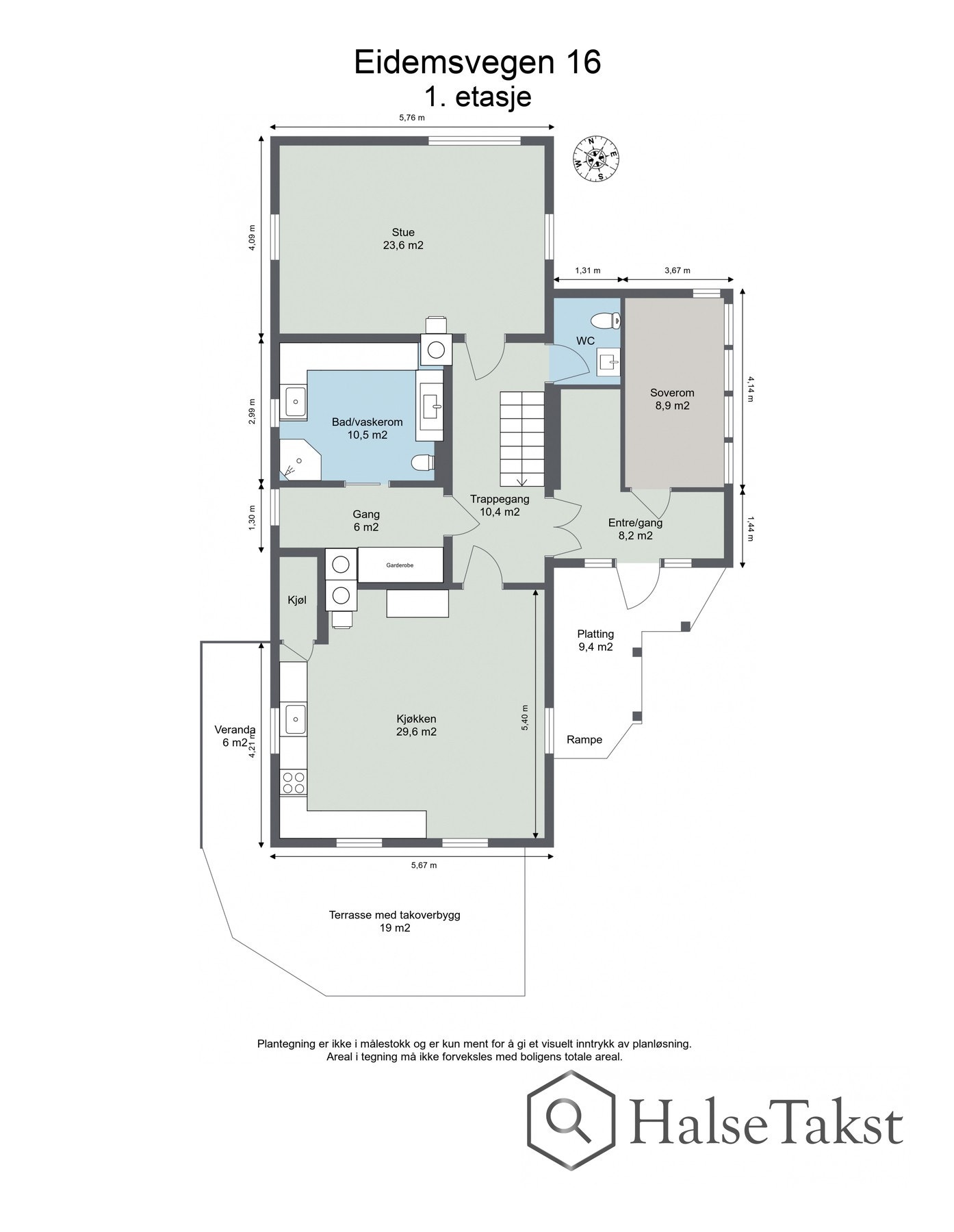 Planskisse 1. etasje Galleribilde