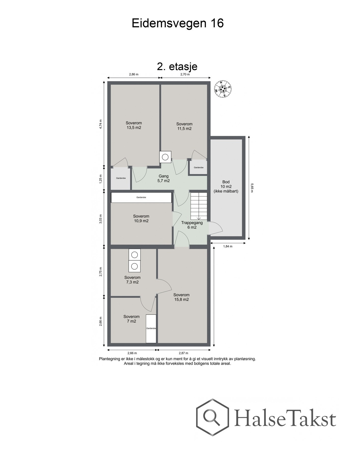 Planskisse 2. etasje Galleribilde