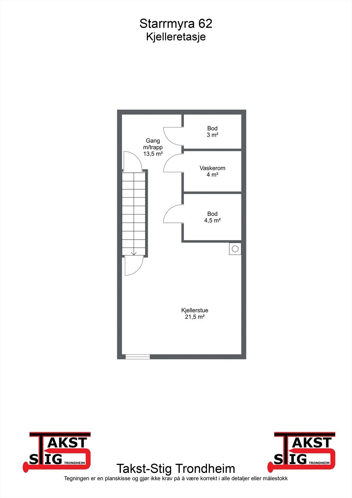 Plantegning - Kjelleretasje. Galleribilde