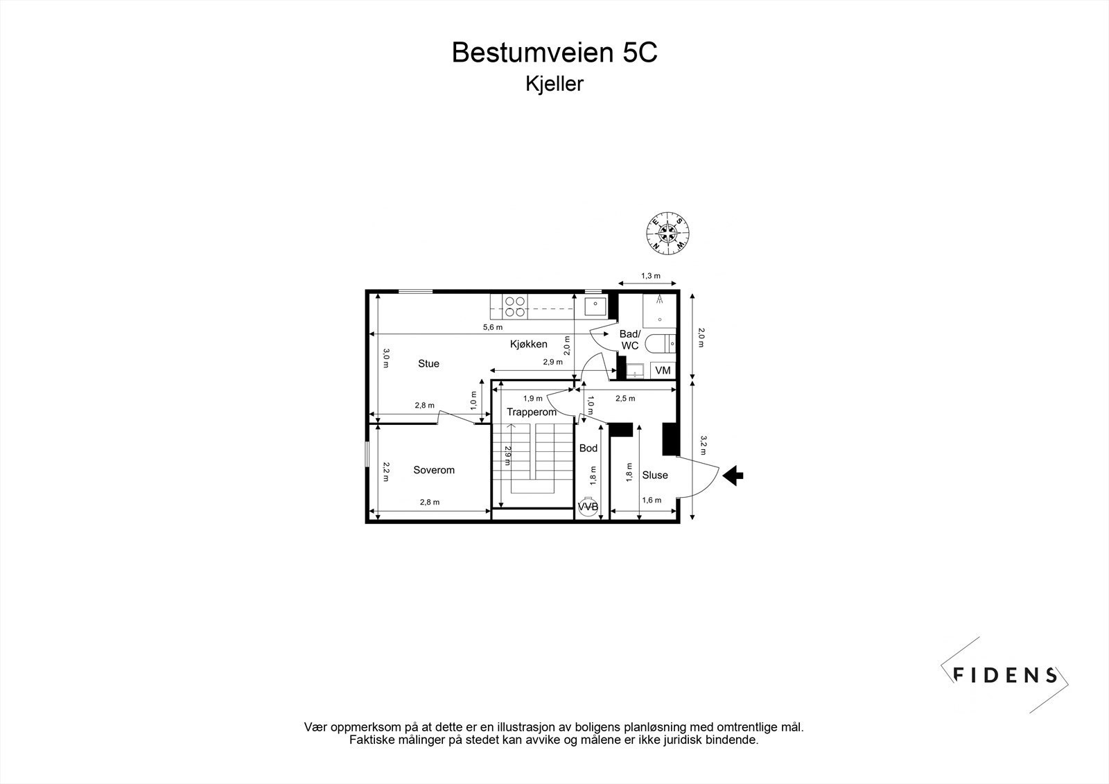 Planskisse kjelleretasje Galleribilde