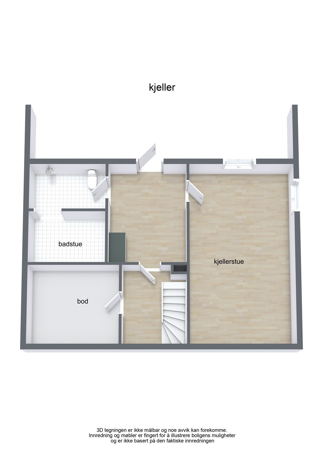 Planløsning - kjeller Galleribilde