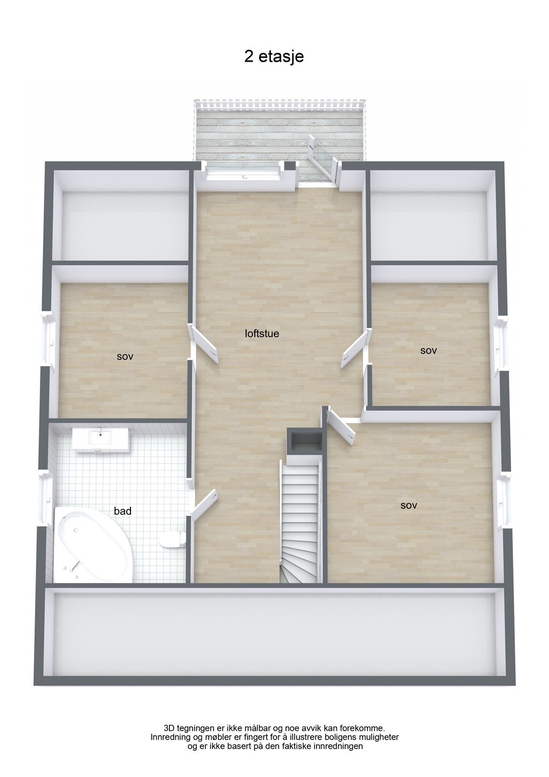 Planløsning 2 etg. Galleribilde